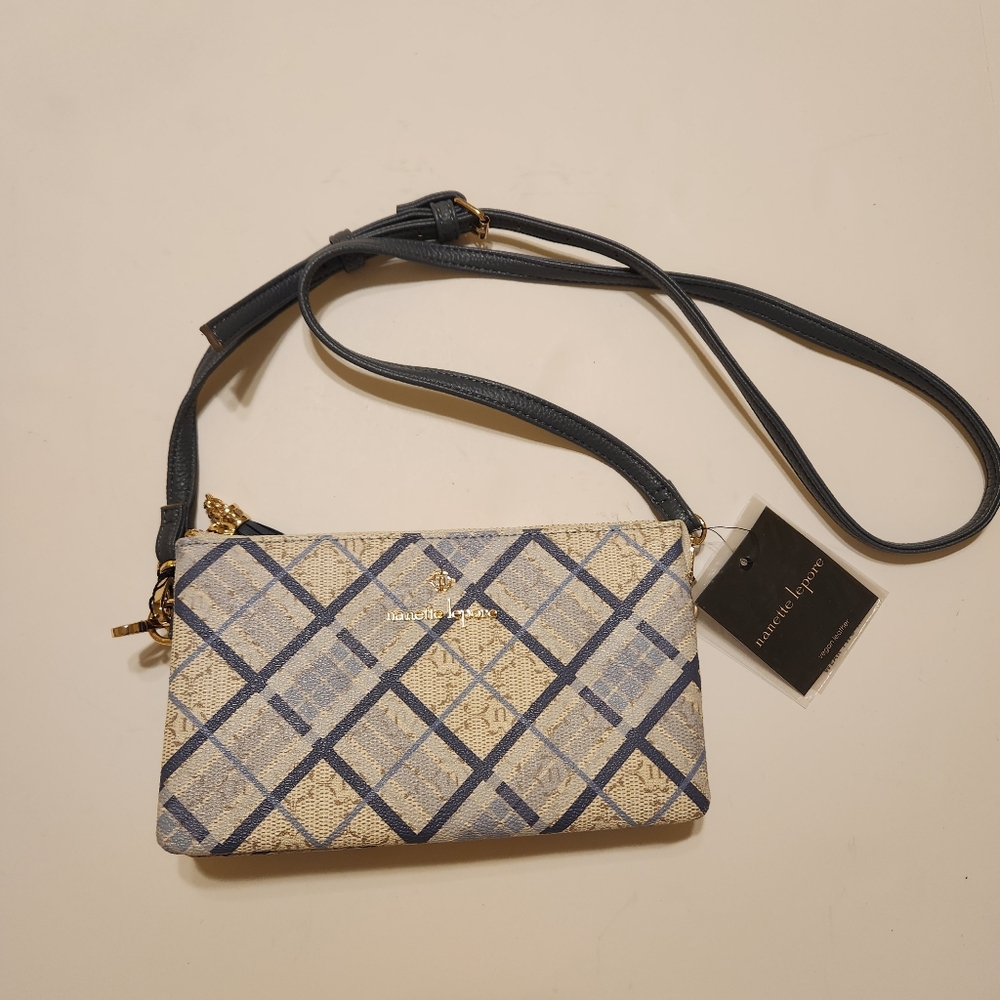 Nanette Lepore convertible crossbody and wristlet.